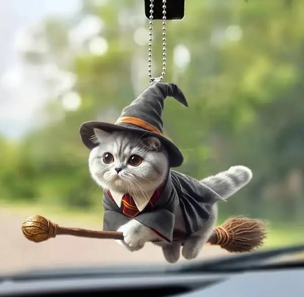 Acrylic Magic Kitten Decor Pendant Set Kids Toys
